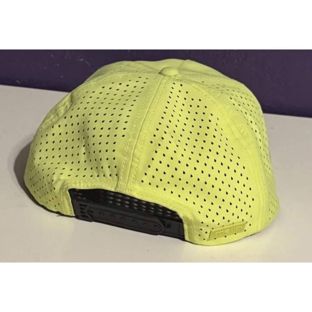 Melin Coronado Hydro Hat Burst Neon Yellow Waterproof Snapback Classic 58 Rare
